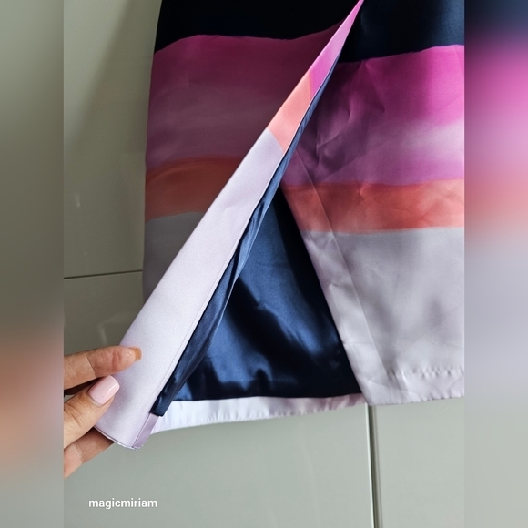 BNWT TED BAKER LONDON Marina Mosaic Asymmetric Skirt - Picture 4 of 11